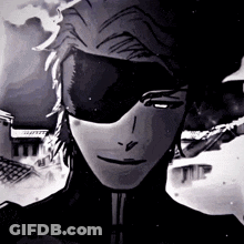 A Black And White Photo Of A Man Wearing Sunglasses And A Hat GIF