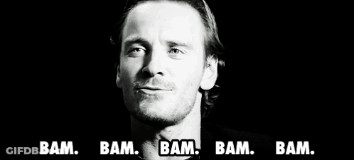 A Black And White Photo Of A Man With A Beard And The Words Bam Bam Bam Bam . GIF