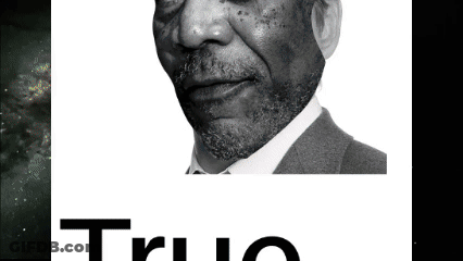 A Black And White Photo Of A Man With A Beard And The Words Truo GIF