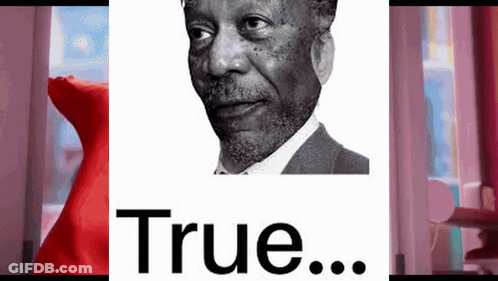 A Black And White Photo Of A Man With A Beard On A White Background With The Words `` True '' . GIF