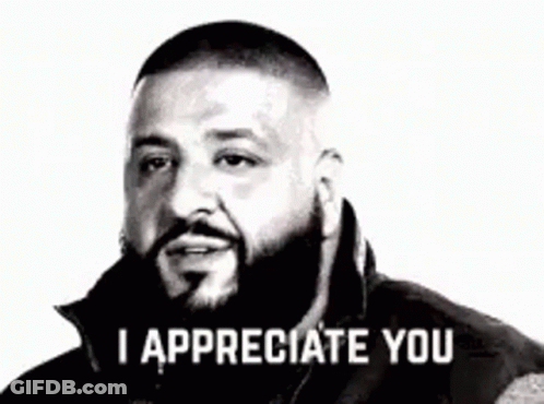 A Black And White Photo Of A Man With A Beard Saying I Appreciate You . GIF