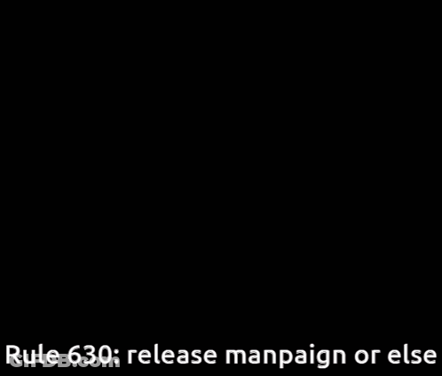 A Black And White Photo Of A Man With A Caption That Says Rule 630 GIF