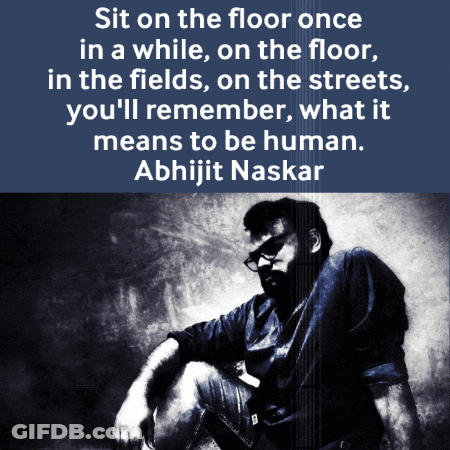 A Black And White Photo Of A Man With A Quote By Abhijit Naskar On The Bottom GIF