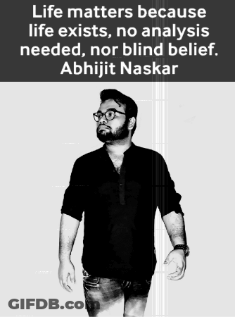 Black And White Photo Of Man With Quote GIF