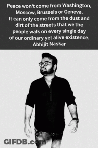 A Black And White Photo Of A Man With A Quote On The Bottom GIF