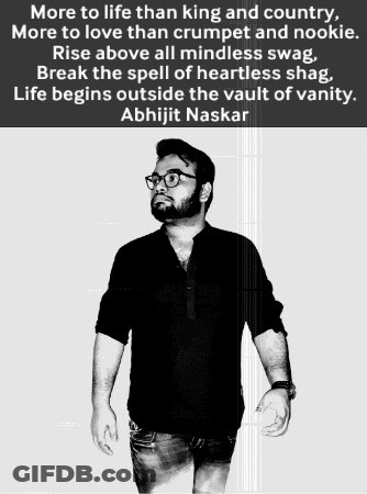 A Black And White Photo Of A Man With An Inspirational Quote GIF