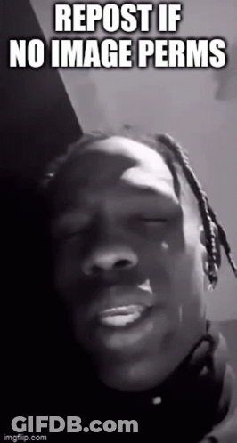 A Black And White Photo Of A Man With Dreadlocks And The Caption `` Repost If No Image Permits '' . GIF