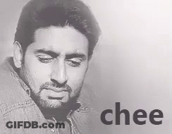 A Black And White Photo Of A Man With The Word Chee In The Corner GIF