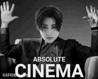 Black And White Photo Of Man With Absolute Cinema GIF