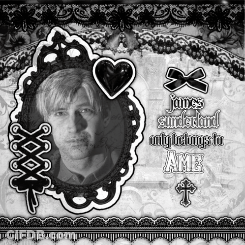 A Black And White Photo Of A Man With The Words James Sundestand Only Belongs To Ame GIF
