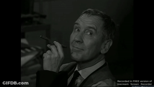 A Black And White Photo Of A Man With The Words Recorded In Free Version Of Icecream Screen Recorder On The Bottom GIF