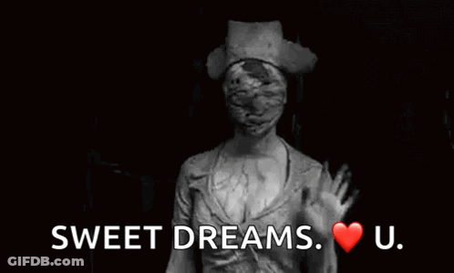 A Black And White Photo Of A Nurse With The Words Sweet Dreams U GIF