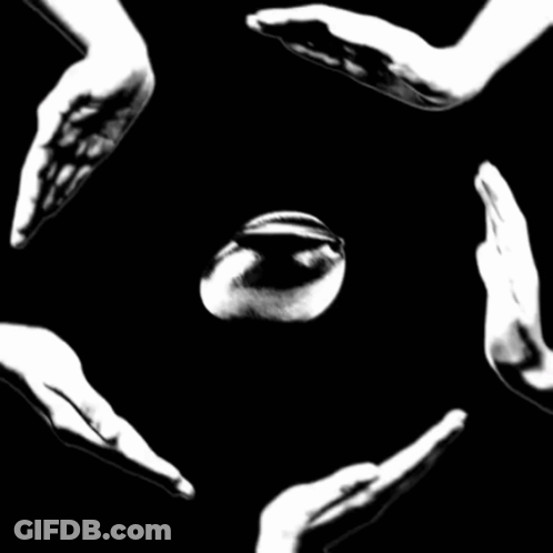 A Black And White Photo Of A Person Holding A Jar Of Heinz Yellow Mustard GIF