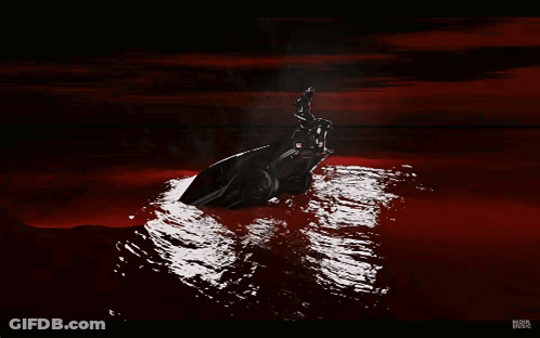 A Black And White Photo Of A Person On A Jet Ski In The Water GIF