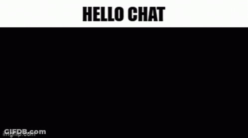 A Black And White Photo Of A Person Playing A Bass Guitar With The Words Hello Chat Written Above Them . GIF