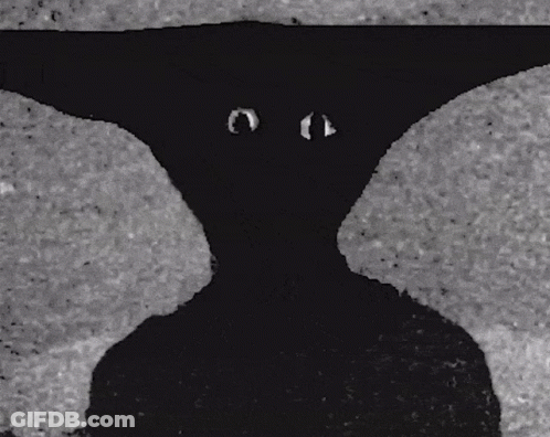 A Black And White Photo Of A Person 'S Shadow GIF