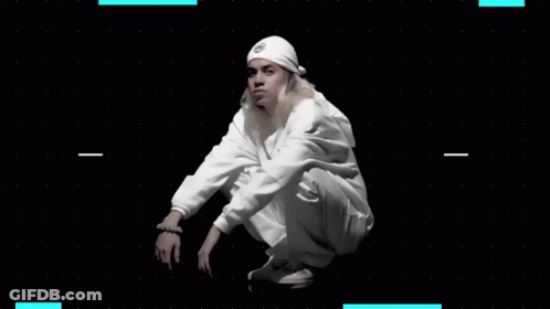 A Black And White Photo Of A Person With The Words Ez Mil Success Above Them GIF
