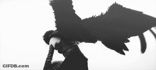 A Black And White Photo Of A Person With Wings And Smoke Coming Out Of Their Head . GIF