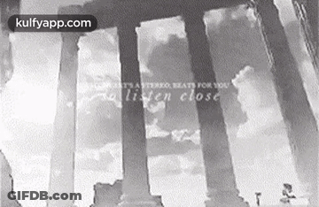 Black And White Columns With To Listen Close Text GIF