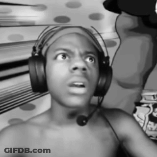 A Black And White Photo Of A Shirtless Man Wearing Headphones And A Headband GIF