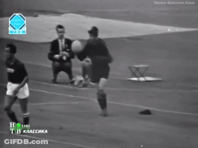 A Black And White Photo Of A Soccer Game With The Words Video-Soccer.com At The Top GIF