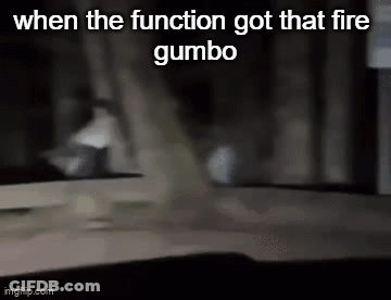A Black And White Photo Of A Tornado With The Words When The Function Got That Fire Gumbo GIF
