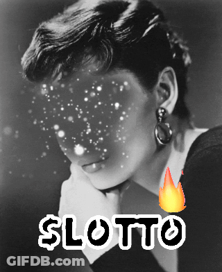 Black And White Woman Photo With Lotto GIF