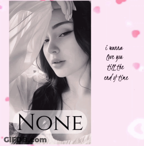 A Black And White Photo Of A Woman With The Word None On The Bottom GIF