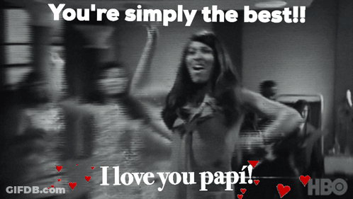 A Black And White Photo Of A Woman With The Words You 'Re Simply The Best GIF