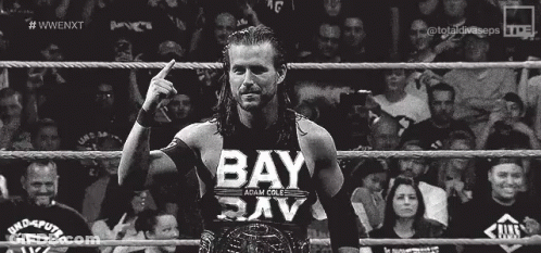 Black And White Wrestler Photo Bay Bay Boom Shirt GIF