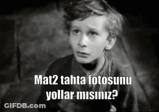 A Black And White Photo Of A Young Boy With The Words Mat2 Tahta Fotosunu Yollar Misiniz GIF