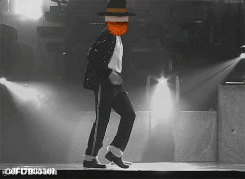 Black And White Michael Jackson With Hat And Bandana GIF
