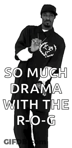 A Black And White Photo Of Snoop Dogg With The Words So Much Drama With The R-O-G Below Him GIF
