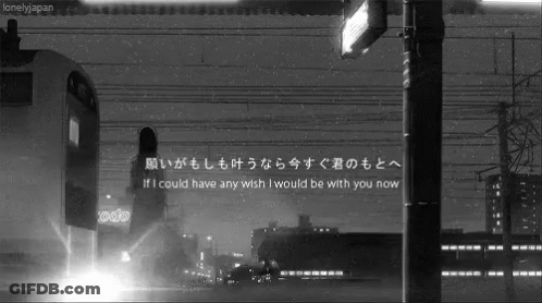 A Black And White Photo With The Words If I Could Have Any Wish I Would Be With You Now Written On It GIF
