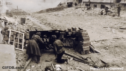A Black And White Photo With The Words Improved By Clipsww2 GIF