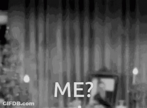 A Black And White Photo With The Words `` Me '' Written On It GIF