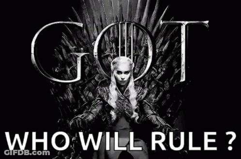 A Black And White Poster Of A Woman Sitting On A Throne . GIF