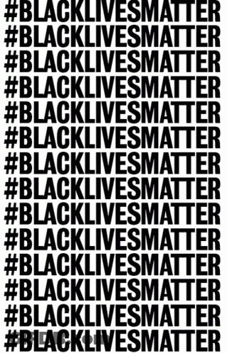 A Black And White Poster With The Words `` Black Lives Matter '' Written In Black Letters . GIF