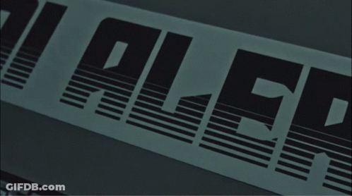A Black And White Sign That Says " Ale " GIF