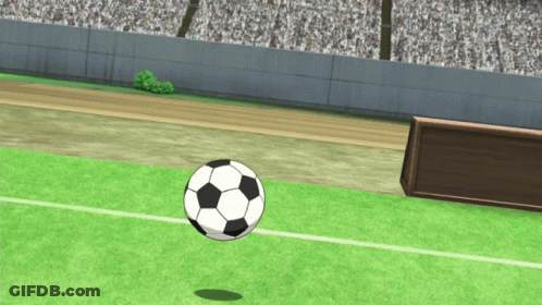 A Black And White Soccer Ball Is Flying Through The Air GIF