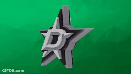 A Black And White Star With The Letter D In The Middle GIF