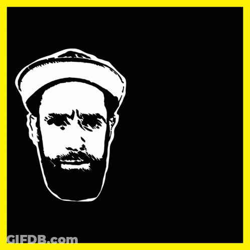 A Black And Yellow Advertisement For Patrick Bin Nait GIF