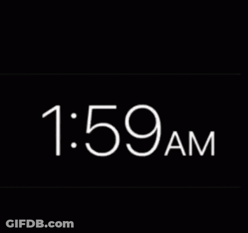A Black Background With 3:00 Am Written In White Letters GIF