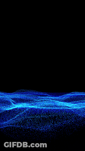 A Black Background With A Blue Glowing Wave GIF