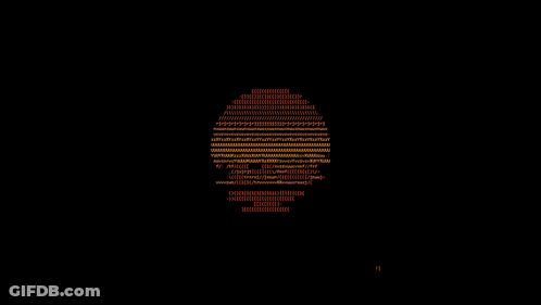 A Black Background With A Circle Of Orange Numbers GIF