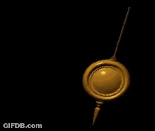 A Black Background With A Clock And The Words " Chrono Trigger " On It GIF