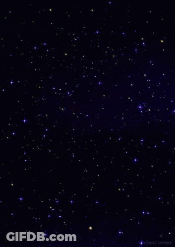 A Black Background With A Lot Of Stars And The Words " Almay Works " On The Bottom GIF