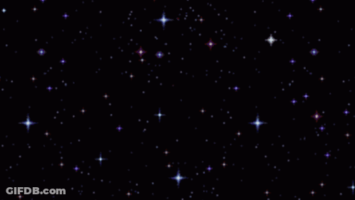 A Black Background With A Lot Of Stars Floating In The Air GIF
