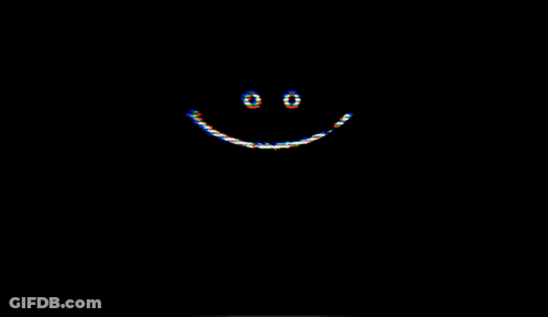 A Black Background With A Smiley Face That Says 00 On It GIF