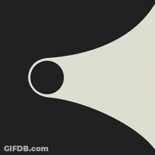 A Black Background With A White Circle In The Center GIF